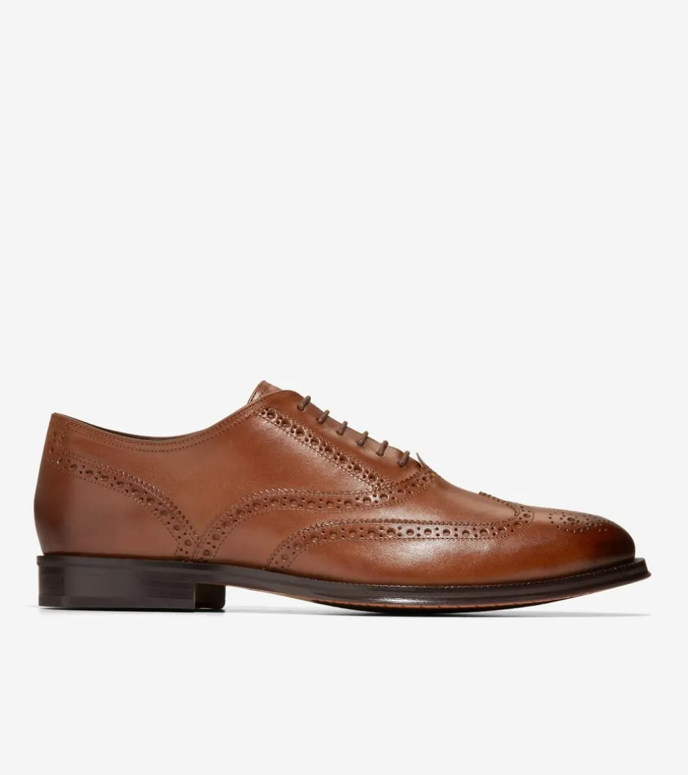 Cole Haan Dress Shoes|Oxfords*Men's Modern Classics Wingtip Oxfords BritishTan-DarkChocolate