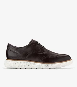 Cole Haan Dress Shoes|Oxfords*Men's &Oslash;riginalGrand 2.0 Wingtip Oxfords DarkChocolate-White