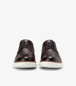 Cole Haan Dress Shoes|Oxfords*Men's &Oslash;riginalGrand 2.0 Wingtip Oxfords DarkChocolate-White
