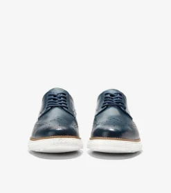Cole Haan Dress Shoes|Oxfords*Men's &Oslash;riginalGrand 2.0 Wingtip Oxfords OrionBlue-White