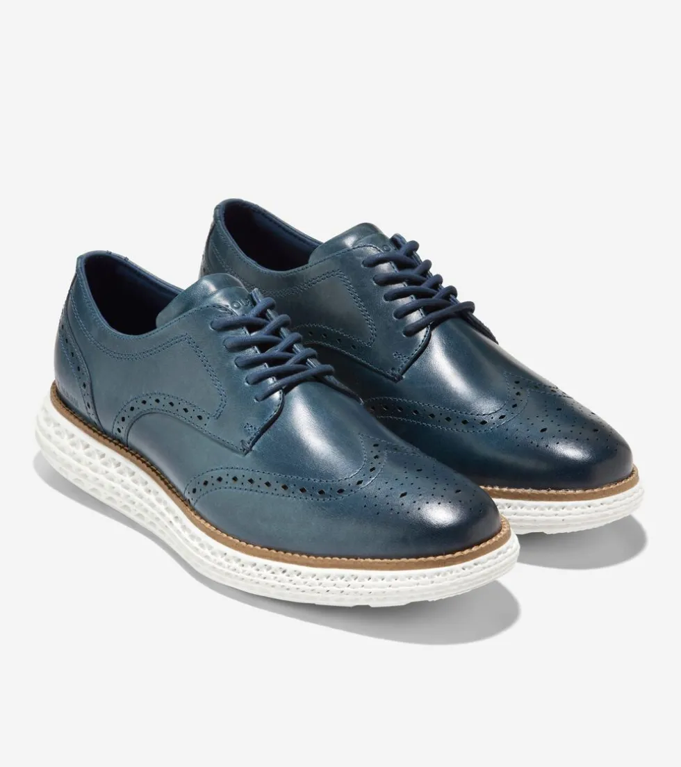 Cole Haan Dress Shoes|Oxfords*Men's ØriginalGrand 2.0 Wingtip Oxfords OrionBlue-White