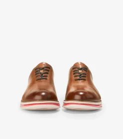 Cole Haan Dress Shoes|Oxfords*Men's &Oslash;riginalGrand Energy Twin Oxfords BritishTan-DarkRoast-MoltenLava