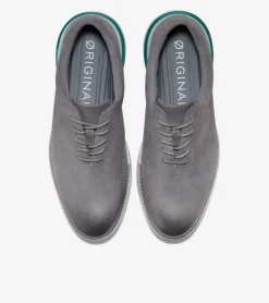 Cole Haan Dress Shoes|Oxfords*Men's &Oslash;riginalGrand Energy Twin Oxfords TornadoNubuck-Aventurine-HarborMist