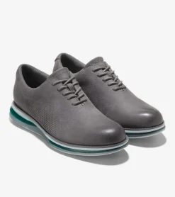 Cole Haan Dress Shoes|Oxfords*Men's &Oslash;riginalGrand Energy Twin Oxfords TornadoNubuck-Aventurine-HarborMist