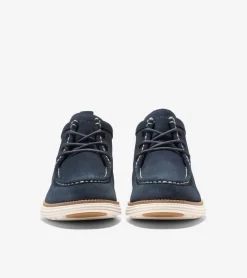Cole Haan Boots*Men's &Oslash;riginalGrand Moc Toe Chukka Boots NavyBlazer-NaturalTan-Ivory