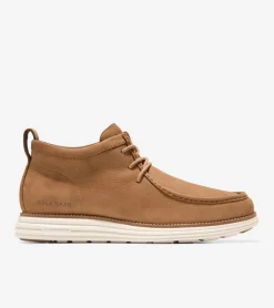Cole Haan Boots*Men's &Oslash;riginalGrand Moc Toe Chukka Boots GoldenHoney-NaturalTan-Ivory