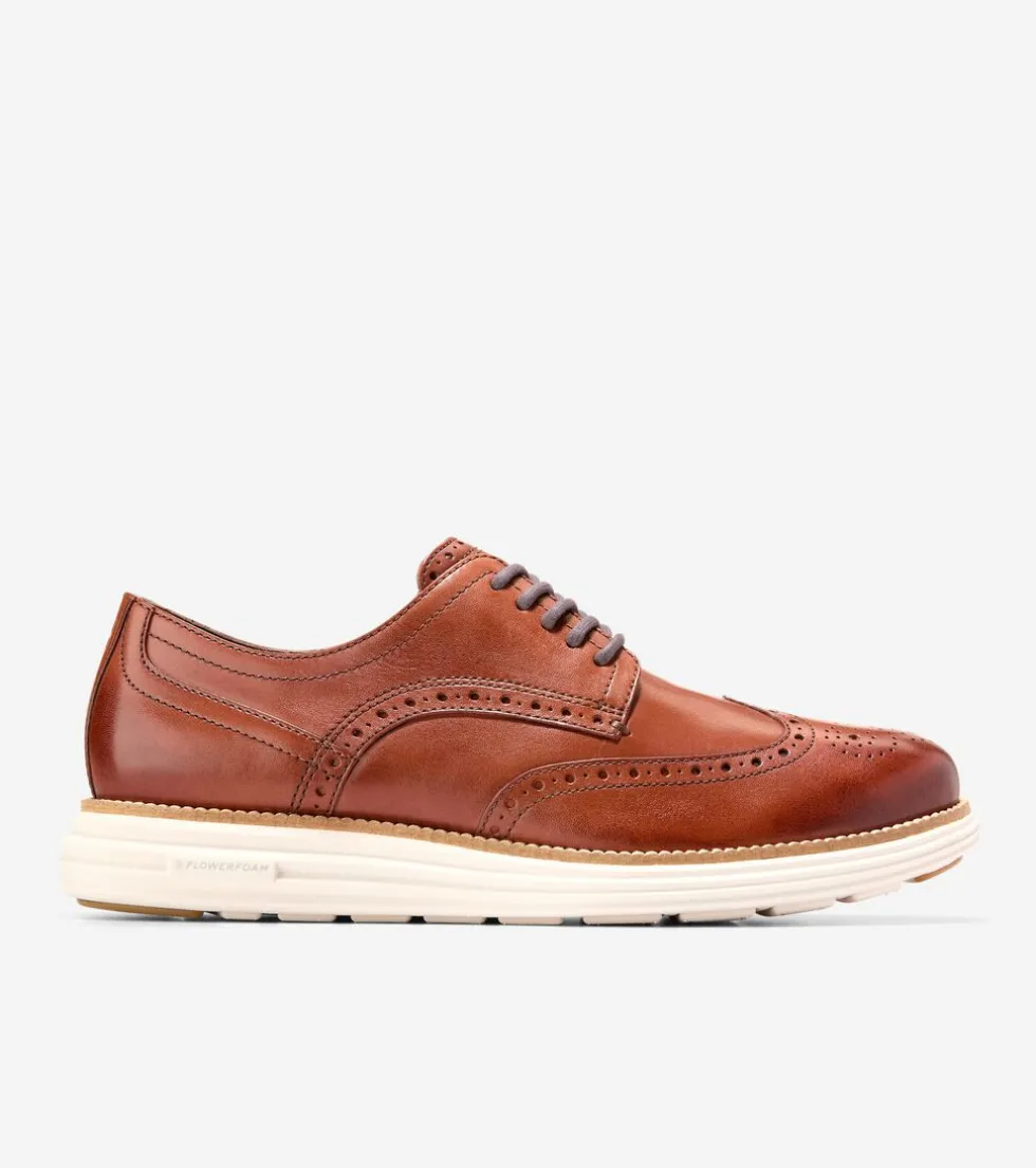 Cole Haan Extended Sizes & Widths|Dress Shoes*Men's ØriginalGrand Remastered Wingtip Oxfords Woodbury-Ivory