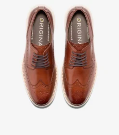 Cole Haan Extended Sizes & Widths|Dress Shoes*Men's ØriginalGrand Remastered Wingtip Oxfords Woodbury-Ivory