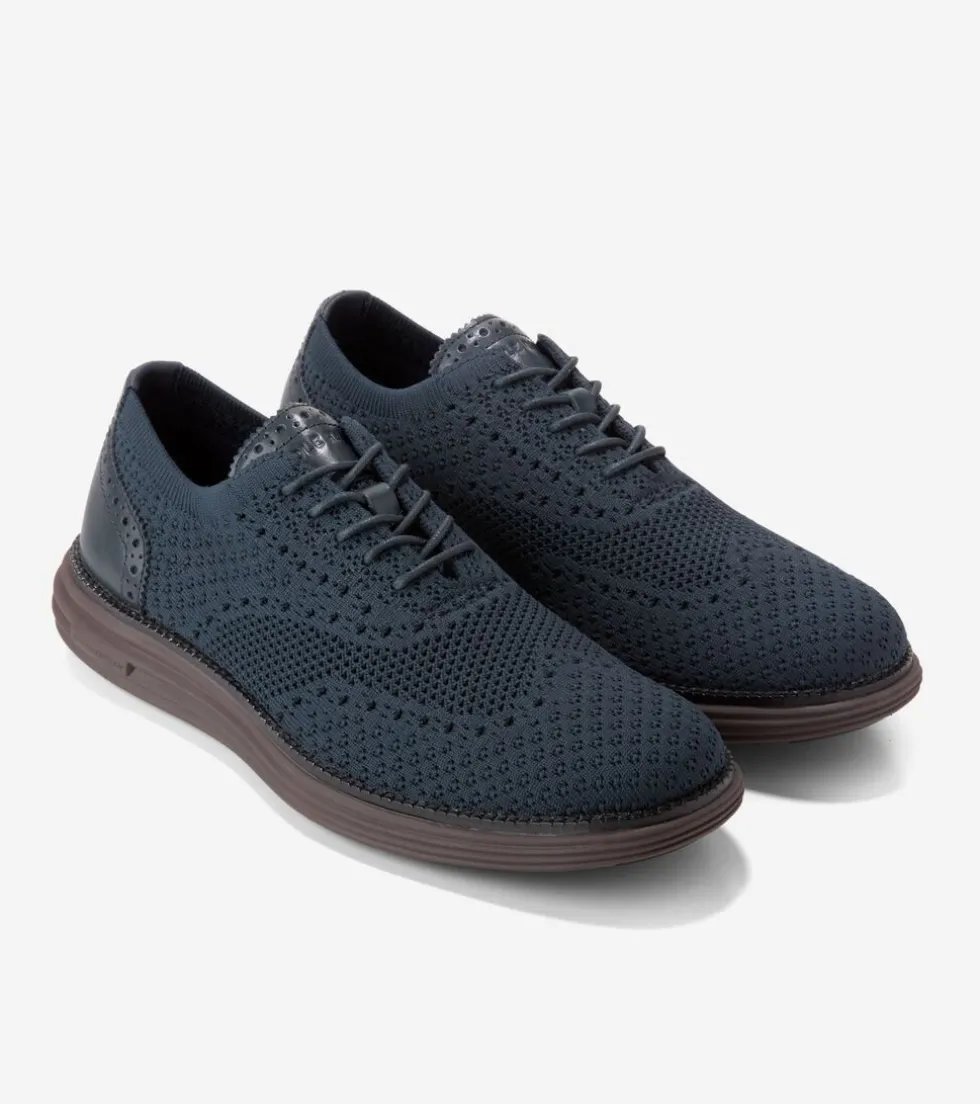 Cole Haan Oxfords*Men's ØriginalGrand Remastered Stitchlite™ Oxfords Blueberry-Black-Madaira