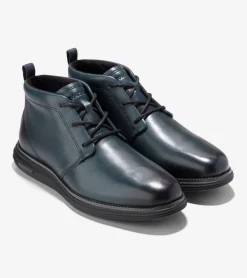 Cole Haan Dress Shoes|Boots*Men's ØriginalGrand Remastered Waterproof Chukka Boots Blueberry-Pavement-Black