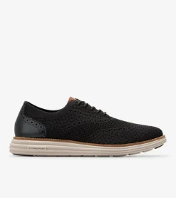 Cole Haan Extended Sizes & Widths|Dress Shoes*Men's &Oslash;riginalGrand Remastered Stitchlite&trade; Oxfords Black-BritishTan-SilverLiningStitchlite&trade;