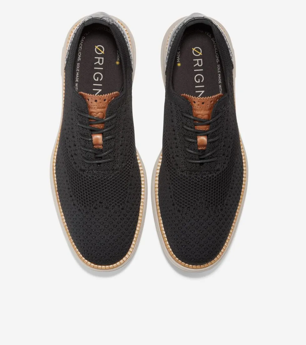 Cole Haan Extended Sizes & Widths|Dress Shoes*Men's ØriginalGrand Remastered Stitchlite™ Oxfords Black-BritishTan-SilverLiningStitchlite™