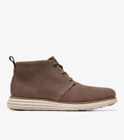 Cole Haan Extended Sizes & Widths|Dress Shoes*Men's &Oslash;riginalGrand Remastered Waterproof Chukka Boots Lava-Natural-OxfordTan
