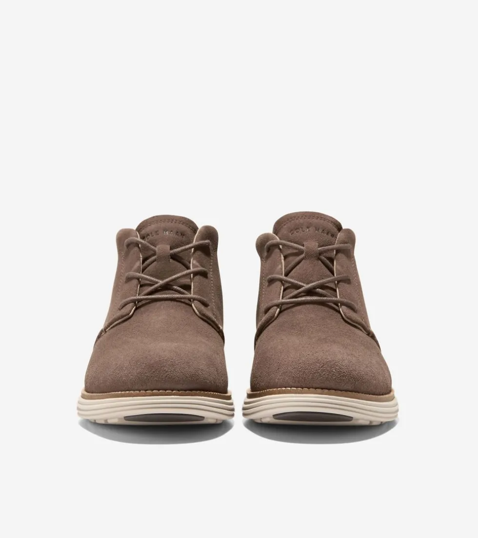 Cole Haan Extended Sizes & Widths|Dress Shoes*Men's ØriginalGrand Remastered Waterproof Chukka Boots Lava-Natural-OxfordTan