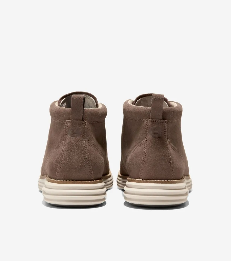 Cole Haan Extended Sizes & Widths|Dress Shoes*Men's ØriginalGrand Remastered Waterproof Chukka Boots Lava-Natural-OxfordTan