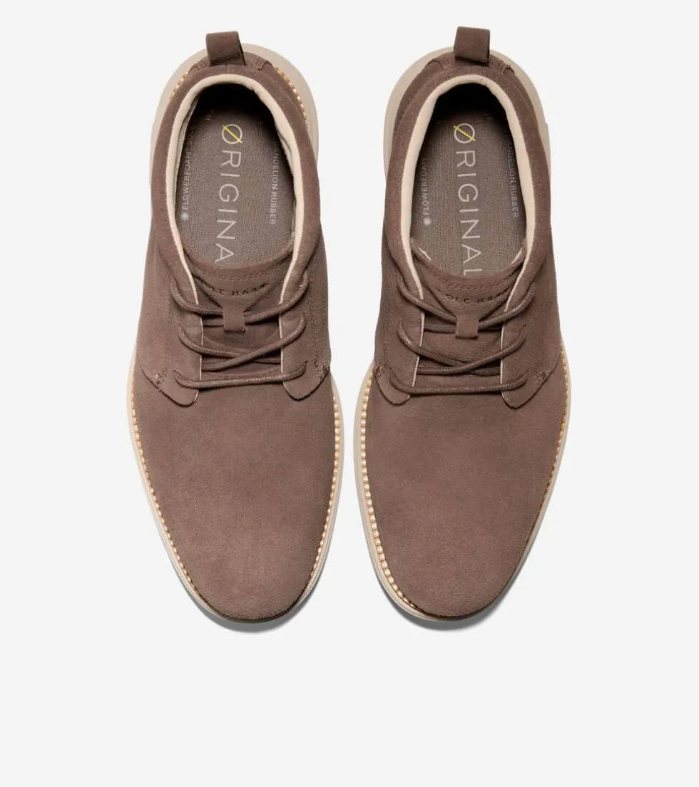 Cole Haan Extended Sizes & Widths|Dress Shoes*Men's ØriginalGrand Remastered Waterproof Chukka Boots Lava-Natural-OxfordTan