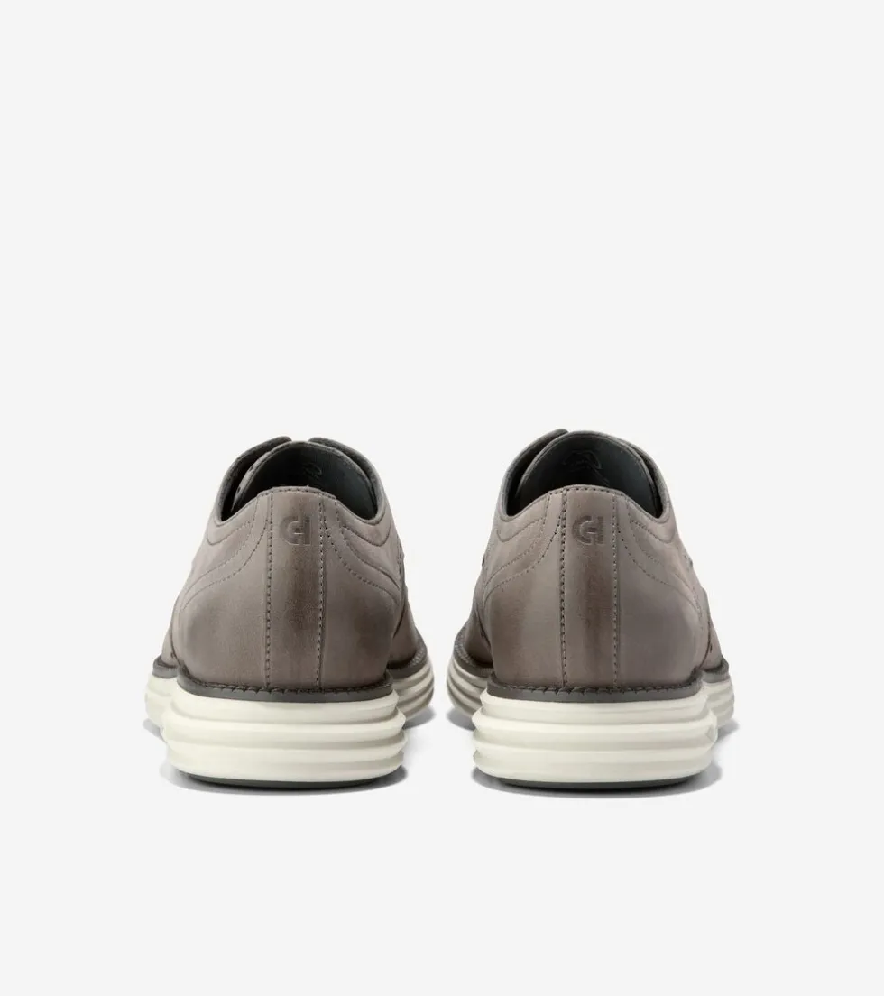 Cole Haan Extended Sizes & Widths|Oxfords*Men's ØriginalGrand Remastered Wingtip Oxfords Titanium-SilverBirch