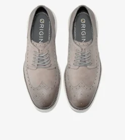 Cole Haan Extended Sizes & Widths|Oxfords*Men's ØriginalGrand Remastered Wingtip Oxfords Titanium-SilverBirch