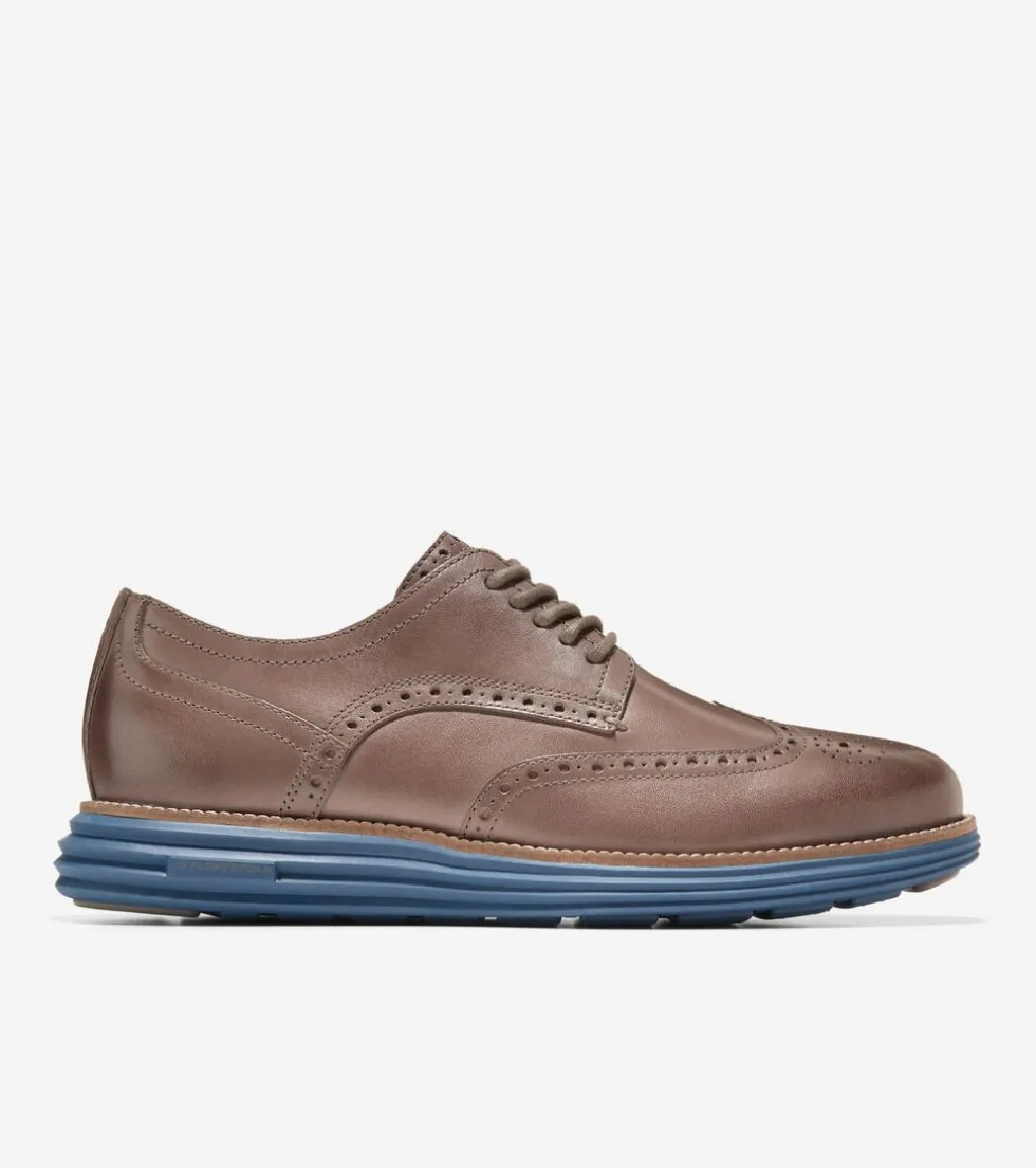 Cole Haan Extended Sizes & Widths|Dress Shoes*Men's ØriginalGrand Remastered Wingtip Oxfords Lava-Blueberry