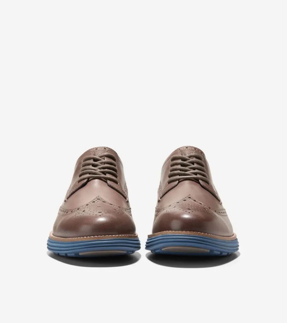 Cole Haan Extended Sizes & Widths|Dress Shoes*Men's ØriginalGrand Remastered Wingtip Oxfords Lava-Blueberry