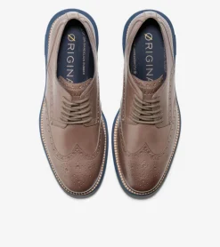 Cole Haan Extended Sizes & Widths|Dress Shoes*Men's ØriginalGrand Remastered Wingtip Oxfords Lava-Blueberry