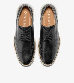 Cole Haan Extended Sizes & Widths|Dress Shoes*Men's &Oslash;riginalGrand Remastered Wingtip Oxfords Black-Ivory