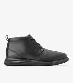 Cole Haan Extended Sizes & Widths|Dress Shoes*Men's &Oslash;riginalGrand Remastered Waterproof Chukka Boots Black