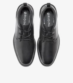 Cole Haan Extended Sizes & Widths|Dress Shoes*Men's &Oslash;riginalGrand Remastered Waterproof Chukka Boots Black