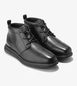 Cole Haan Extended Sizes & Widths|Dress Shoes*Men's &Oslash;riginalGrand Remastered Waterproof Chukka Boots Black
