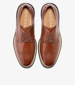 Cole Haan Extended Sizes & Widths|Dress Shoes*Men's &Oslash;riginalGrand Remastered Wingtip Oxfords Woodbury-Java