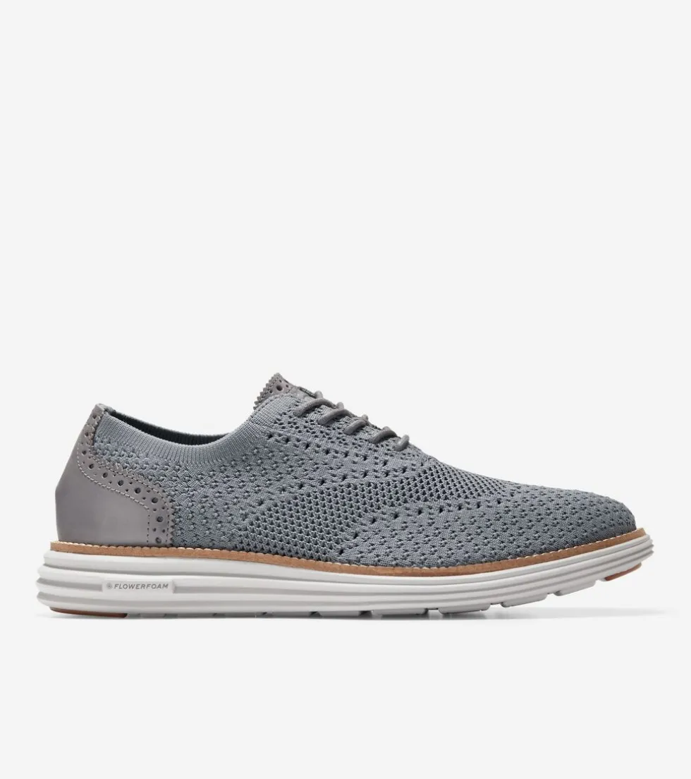 Cole Haan Extended Sizes & Widths|Dress Shoes*Men's ØriginalGrand Remastered Stitchlite™ Oxfords QuietShade-MicrochipGrayStitchlite™