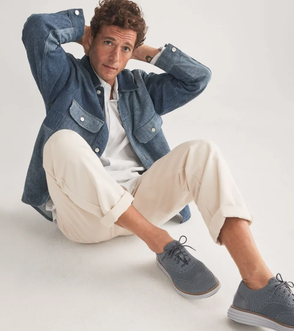 Cole Haan Extended Sizes & Widths|Dress Shoes*Men's ØriginalGrand Remastered Stitchlite™ Oxfords QuietShade-MicrochipGrayStitchlite™