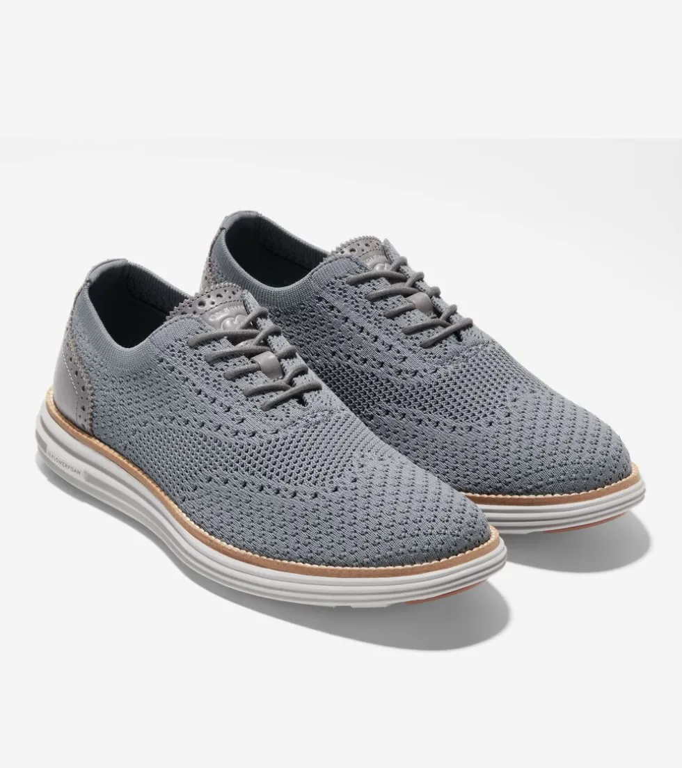 Cole Haan Extended Sizes & Widths|Dress Shoes*Men's ØriginalGrand Remastered Stitchlite™ Oxfords QuietShade-MicrochipGrayStitchlite™