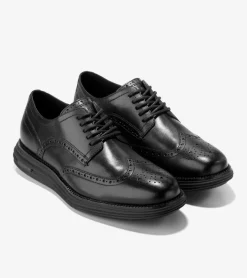Cole Haan Extended Sizes & Widths|Dress Shoes*Men's ØriginalGrand Remastered Wingtip Oxfords Black