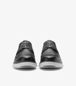 Cole Haan Oxfords*Men's &Oslash;riginalGrand Remastered Wingtip Oxfords Black-DecemberSky-GlacierGray