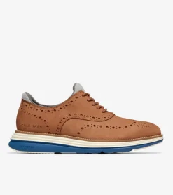 Cole Haan Extended Sizes & Widths|Dress Shoes*Men's &Oslash;riginalGrand Ultra Wingtip Oxfords BritishTanNubuck
