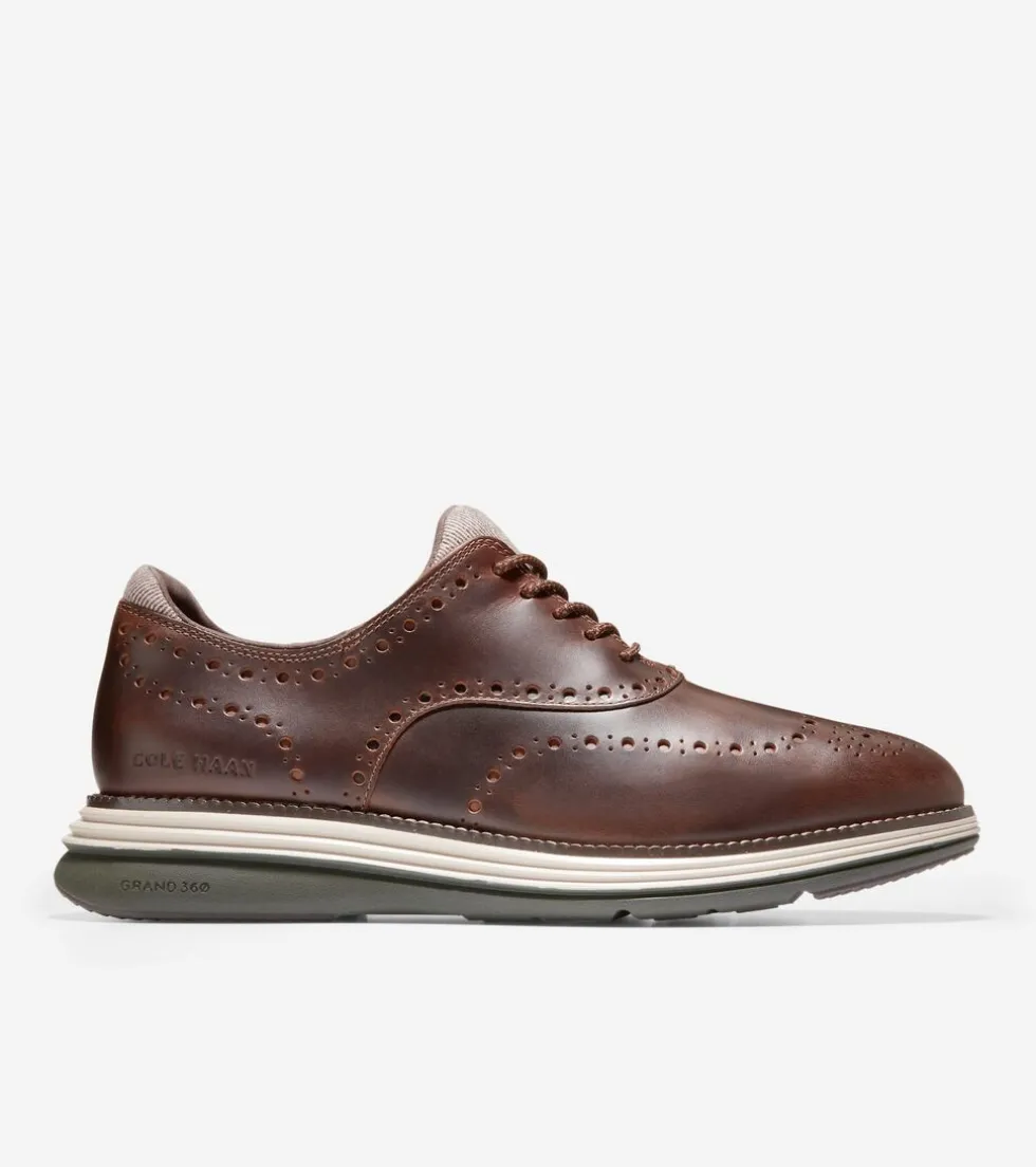 Cole Haan Dress Shoes|Oxfords*Men's ØriginalGrand Ultra Wingtip Oxfords Earthen-DoveGray-RosinGreen