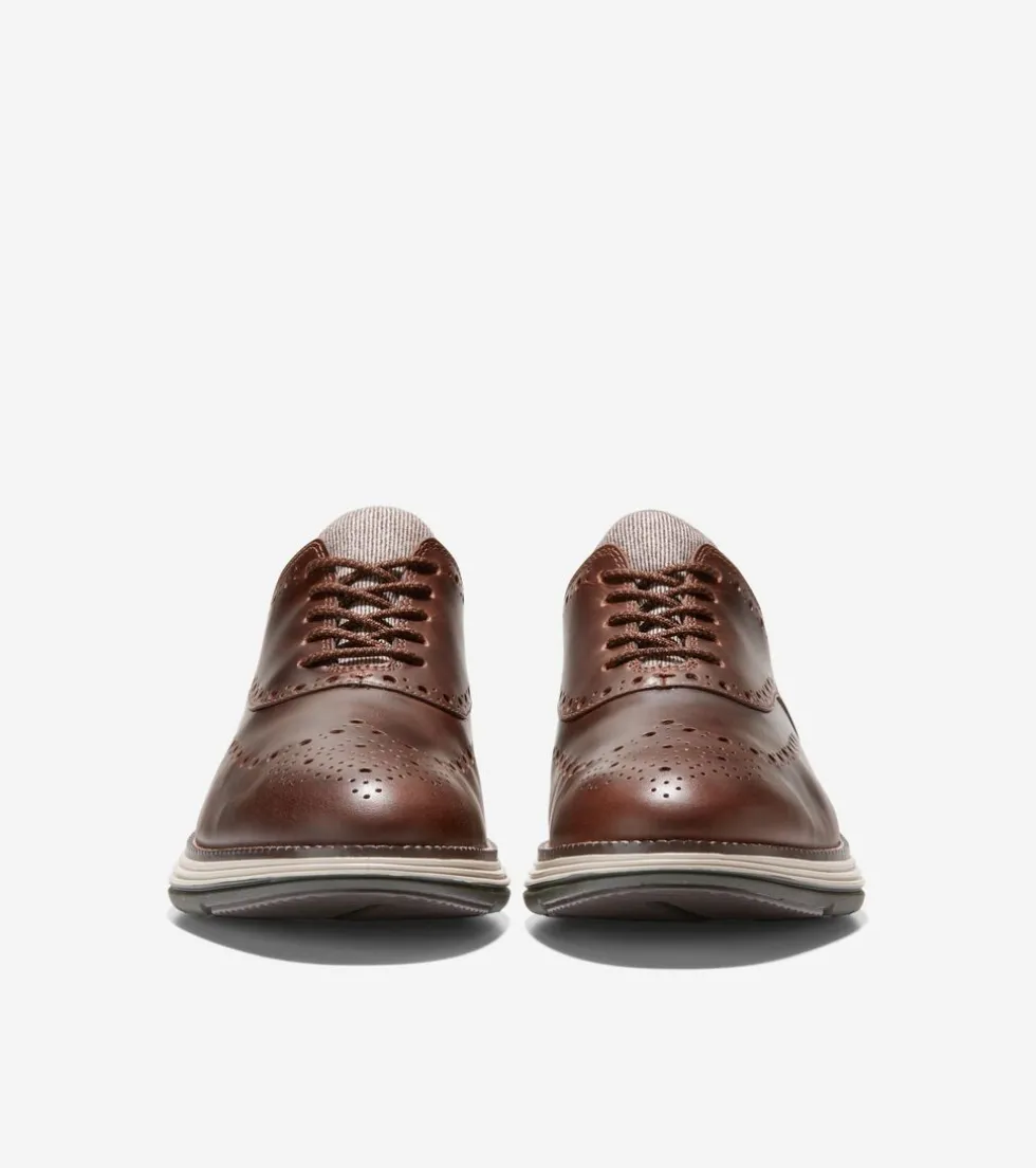 Cole Haan Dress Shoes|Oxfords*Men's ØriginalGrand Ultra Wingtip Oxfords Earthen-DoveGray-RosinGreen