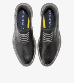Cole Haan Extended Sizes & Widths|Dress Shoes*Men's &Oslash;riginalGrand Ultra Wingtip Oxfords BlackLeather-QuietShade