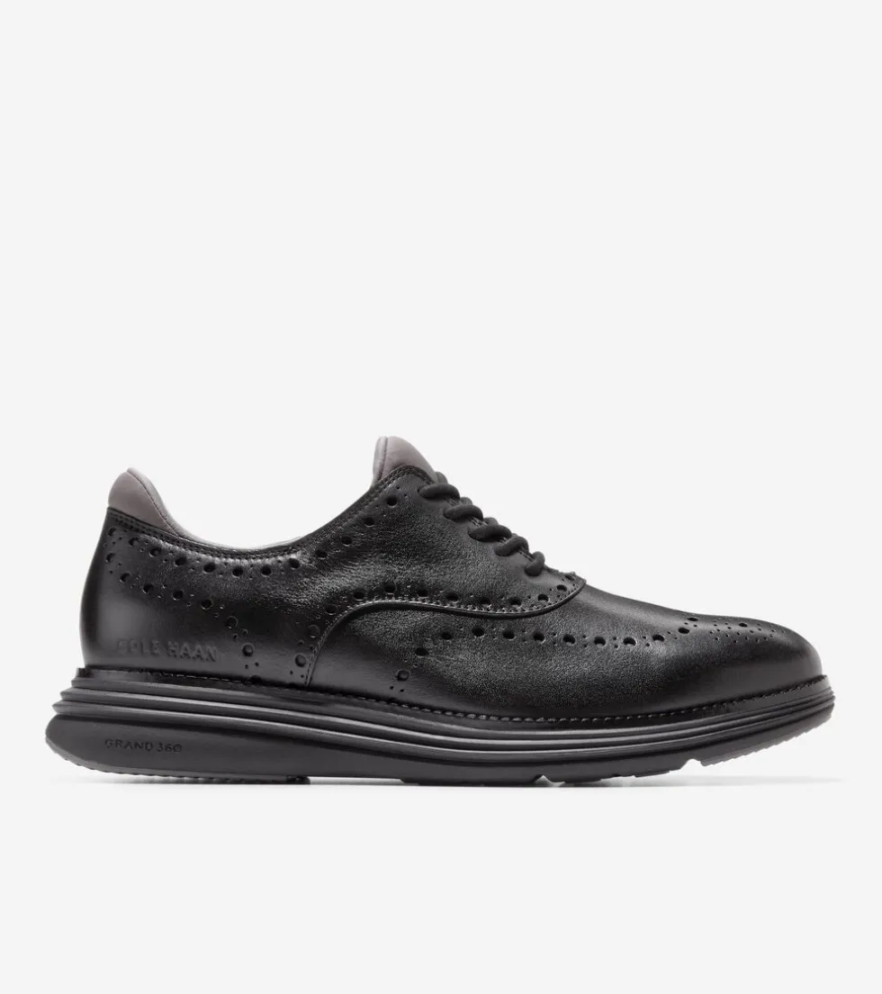 Cole Haan Dress Shoes|Oxfords*Men's ØriginalGrand Ultra Waterproof Wingtip Oxfords Black-Pavement