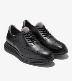 Cole Haan Dress Shoes|Oxfords*Men's ØriginalGrand Ultra Waterproof Wingtip Oxfords Black-Pavement