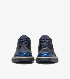 Cole Haan Dress Shoes|Oxfords*Men's &Oslash;riginalGrand Ultra Wingtip Oxfords PacificBlueBrush-Off-Black