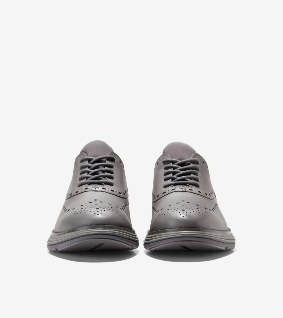 Cole Haan Dress Shoes|Oxfords*Men's ØriginalGrand Ultra Wingtip Oxfords DecemberSky-Pavement-Atlantic