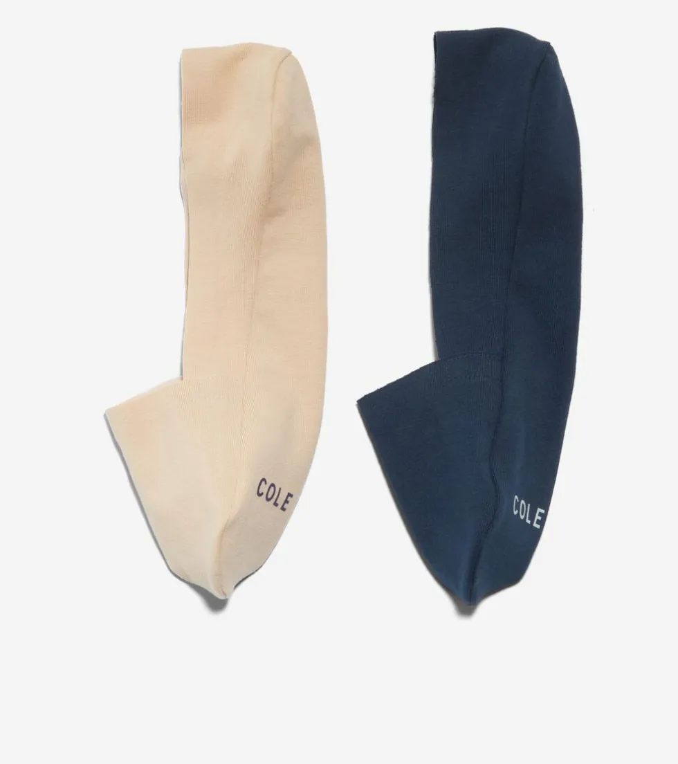 Cole Haan Socks*Men's 2-Pack Sock Liner Blue-Nude