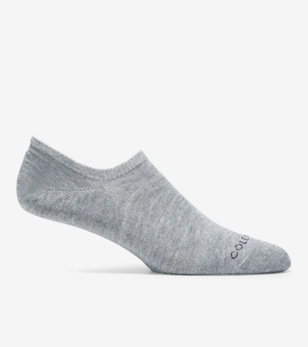 Cole Haan Socks*Men's 2-Pair Liner Socks GreyRain-White