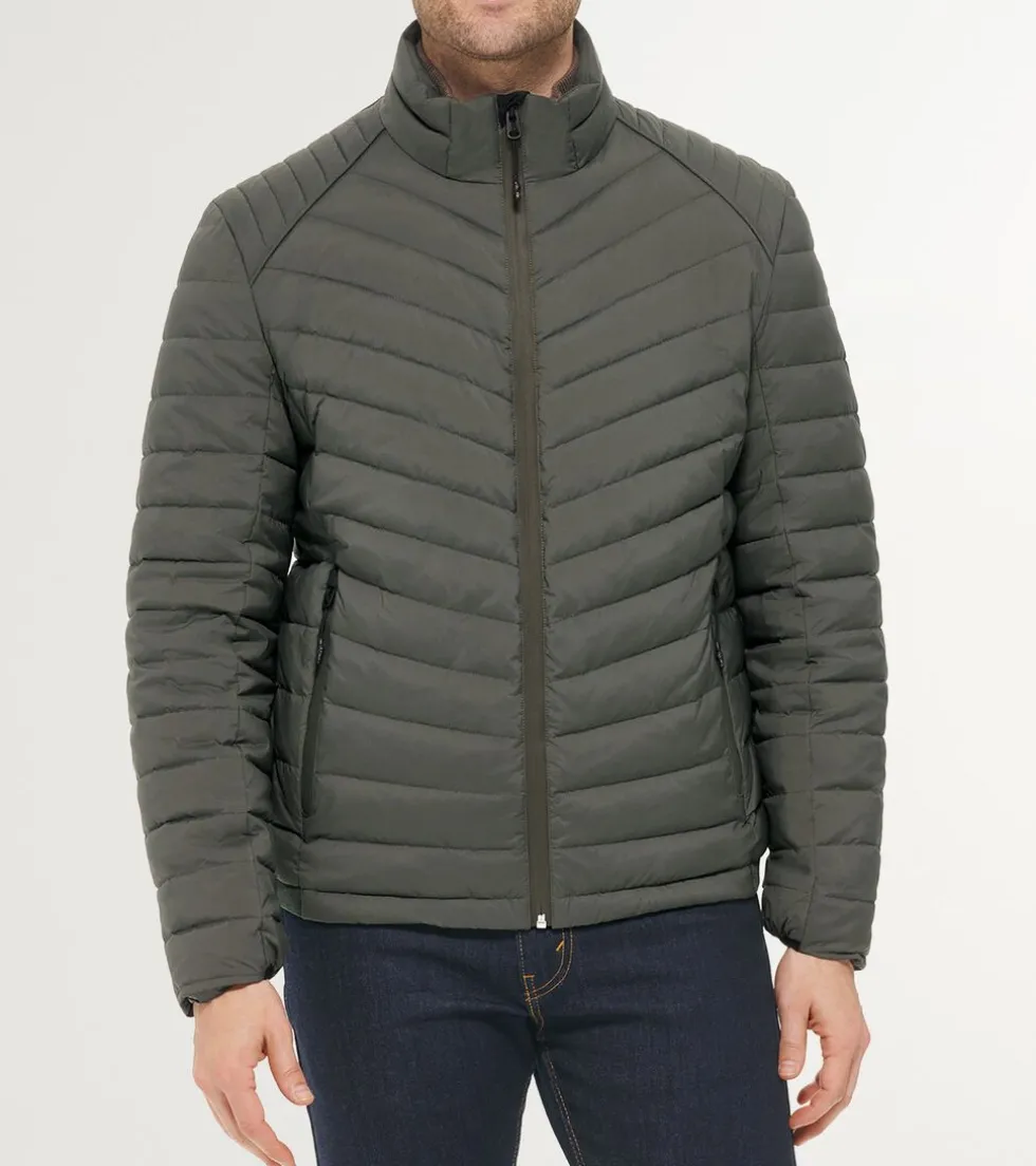 Cole Haan Puffer Jackets|Quilted Jackets*Men's Quilt Jacket Green