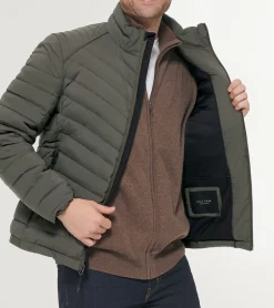 Cole Haan Puffer Jackets|Quilted Jackets*Men's Quilt Jacket Green