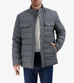 Cole Haan Rain Jackets|Outerwear*Men's Quilted Rain Jacket LightGrey