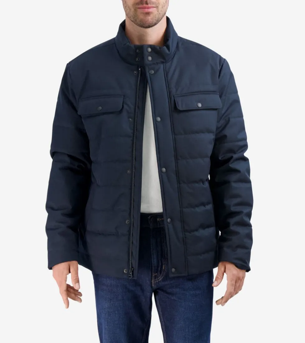 Cole Haan Outerwear|Rain Jackets*Men's Quilted Rain Jacket DarkBlue