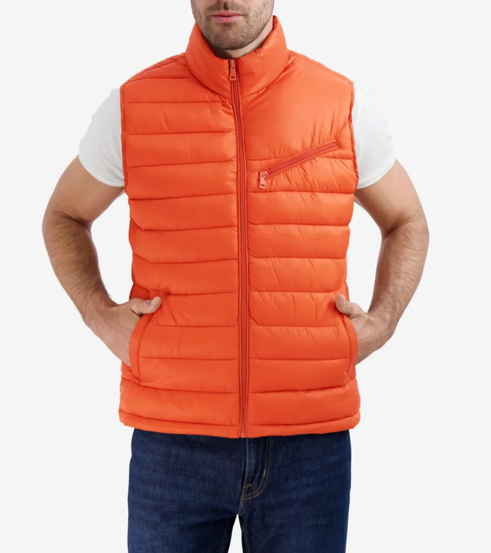 Cole Haan Vests|Outerwear*Men's Quilted Vest BurntOrange